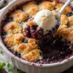 3 ingredient blueberry cobbler