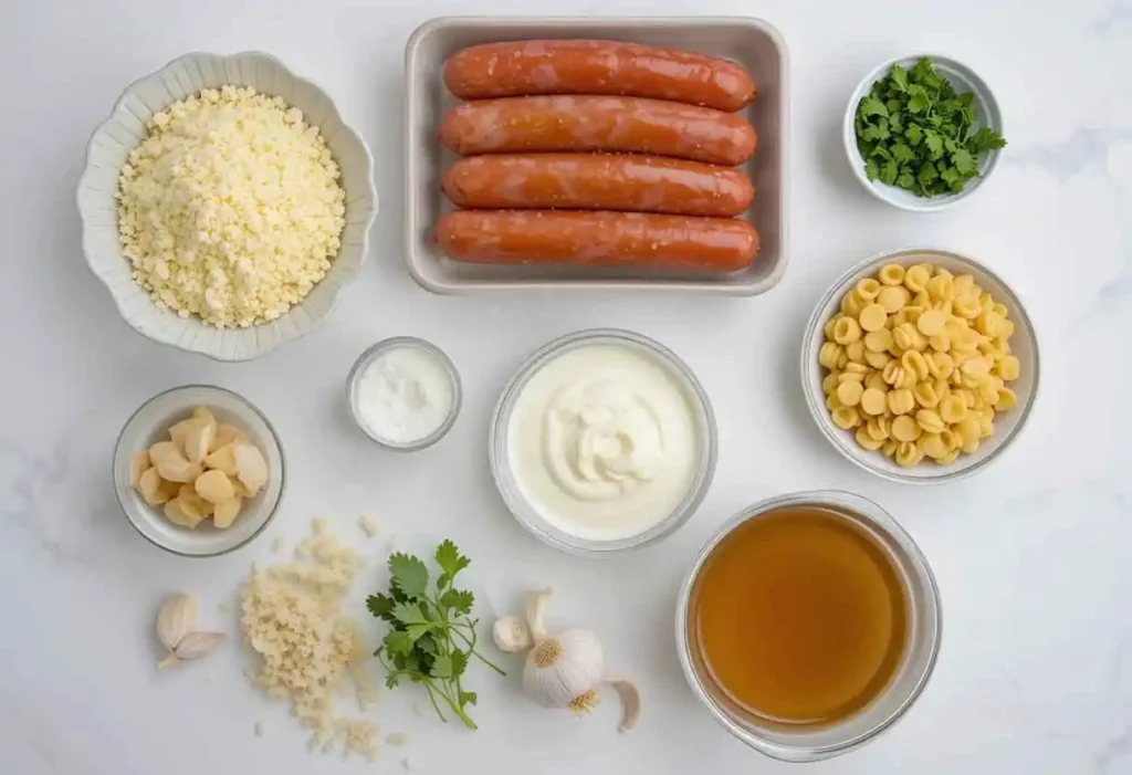 Creamy Parmesan Italian Sausage Ditalini Soup Ingredienta