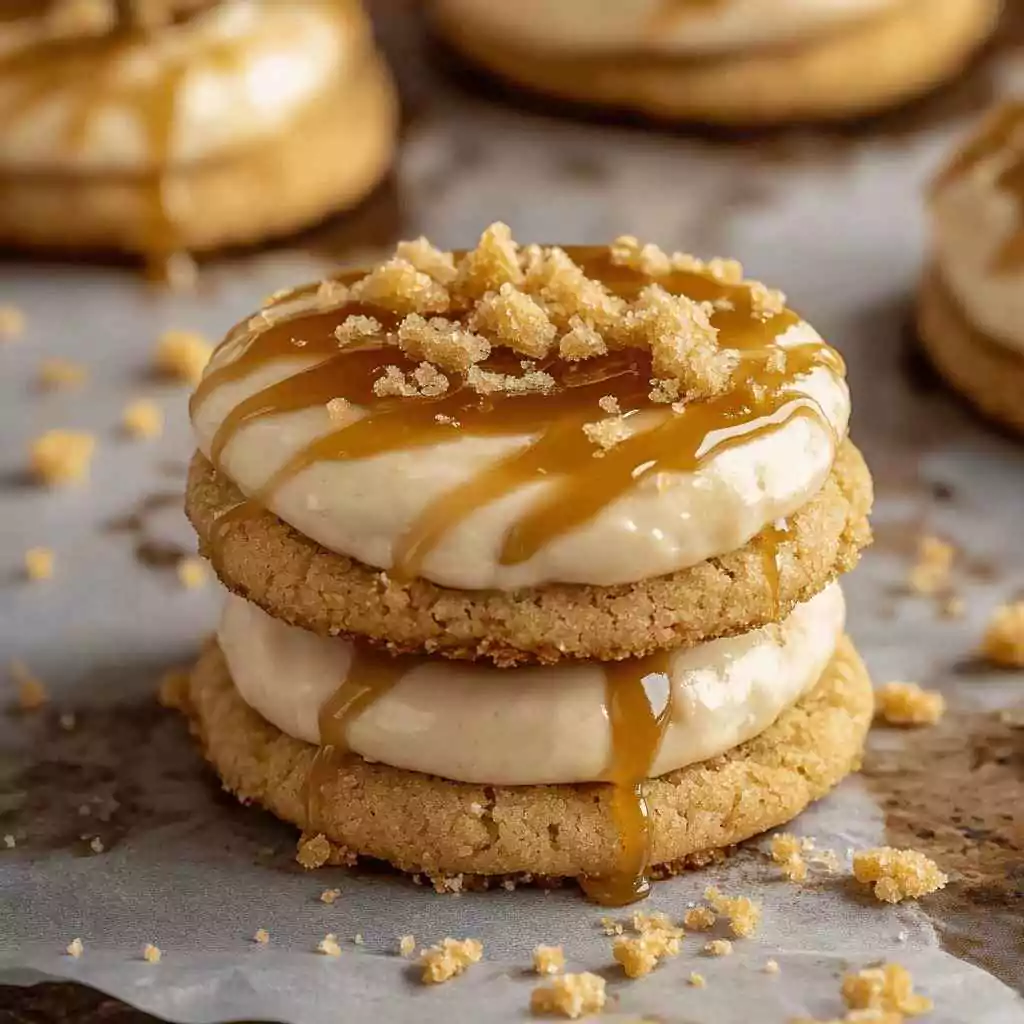 Salted Caramel Cheesecake Cookies