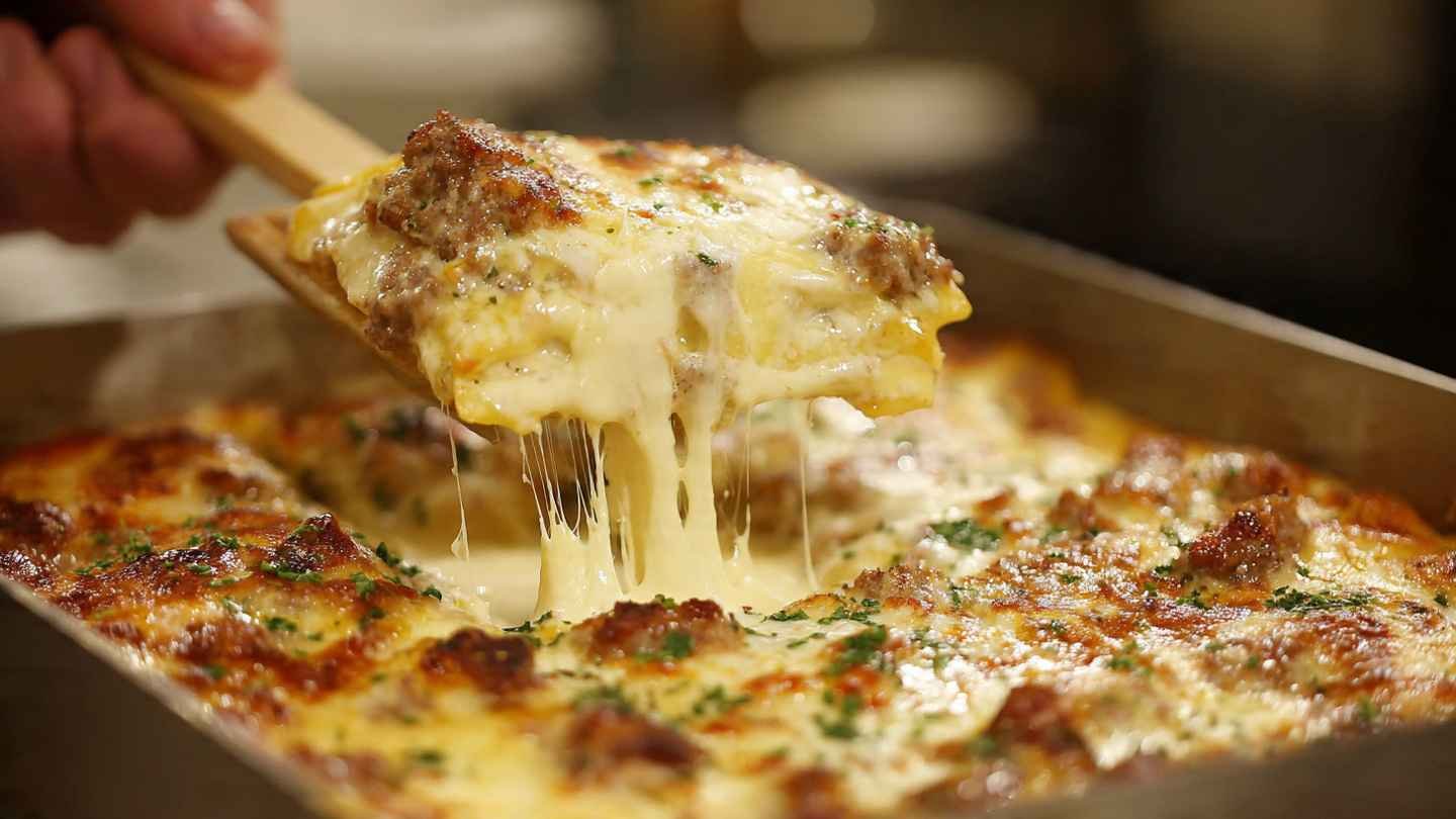 Sausage Alfredo Ravioli Lasagna