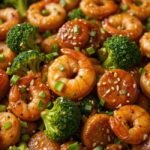 Honey Garlic Shrimp Sausage and Broccoli