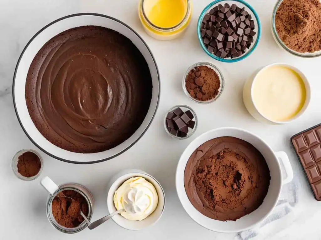 Brownie Refrigerator Cake ingredients