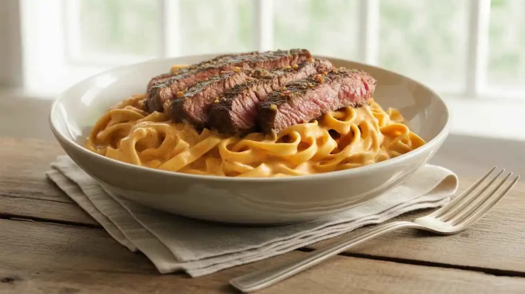 creamy cajun steak pasta
