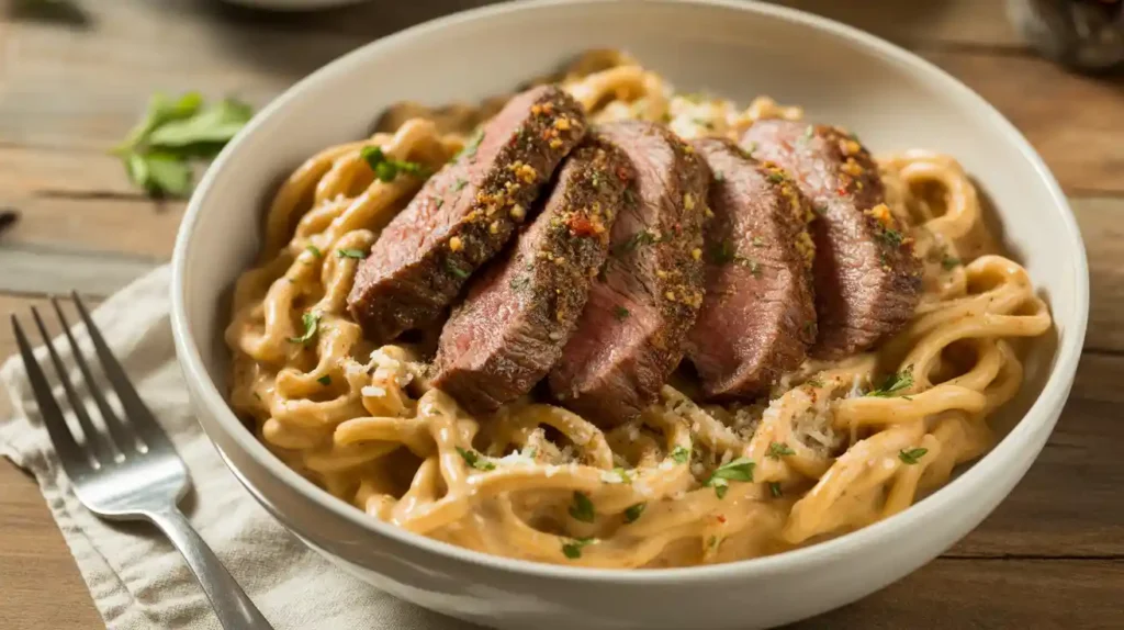 creamy cajun steak pasta 