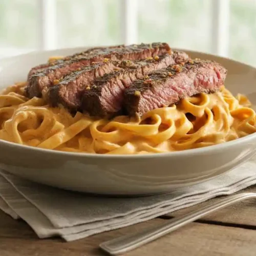 creamy cajun steak pasta