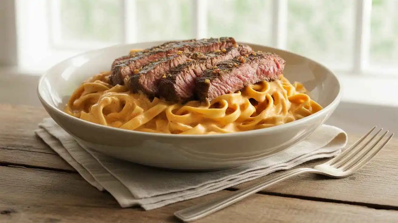 creamy cajun steak pasta