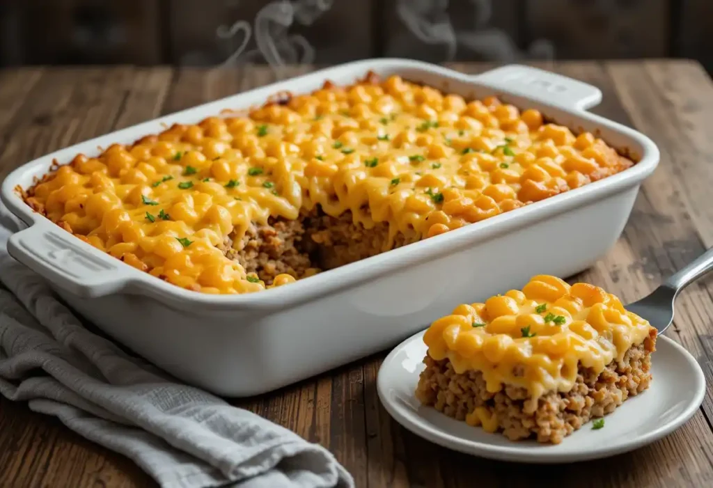 mac and cheese meatloaf casserole
