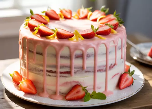 Strawberry Lemonade cake