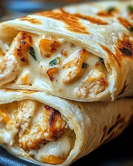 cheesy garlic chicken wraps recipe