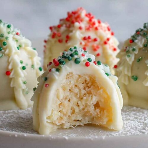 christmas tree cake truffle