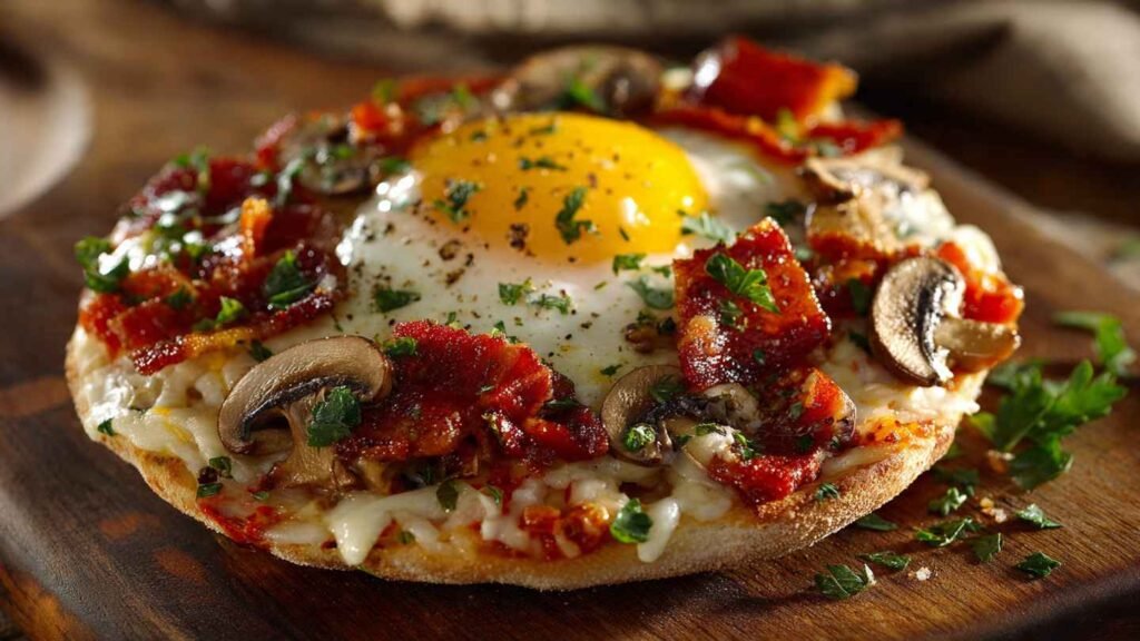 english muffin breakfast pizza