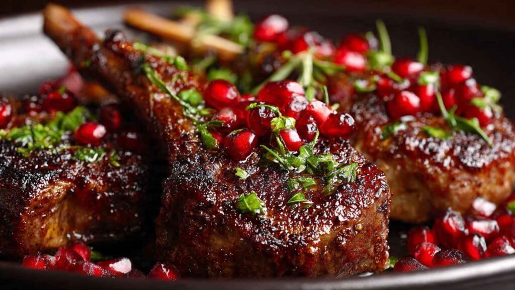 Fancy Pomegranate Lamb Chops