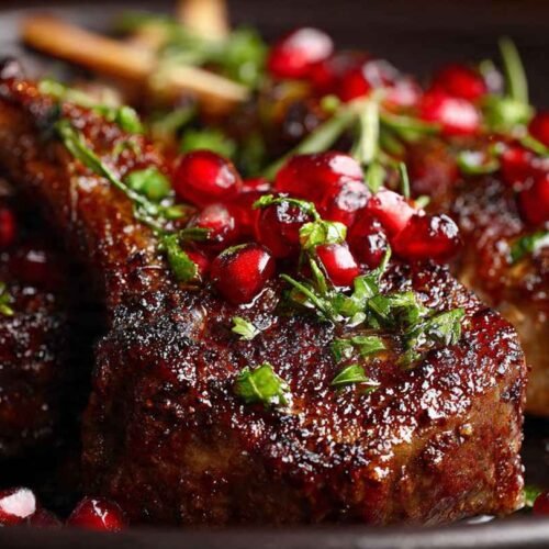 Fancy Pomegranate Lamb Chops