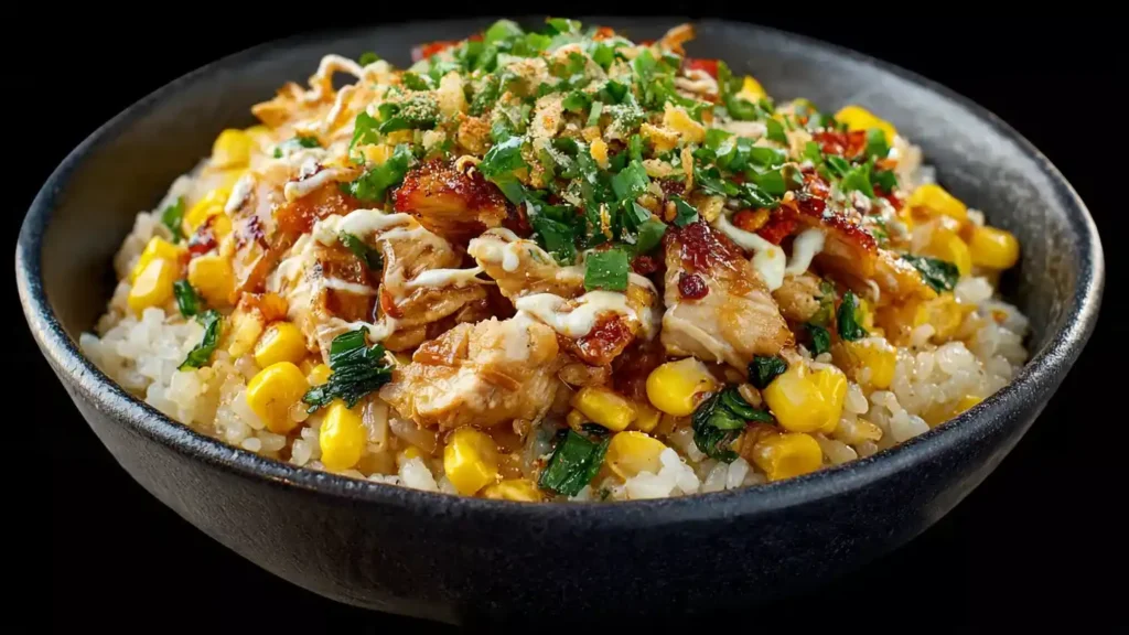 Street Corn Chicken Rice Bowl