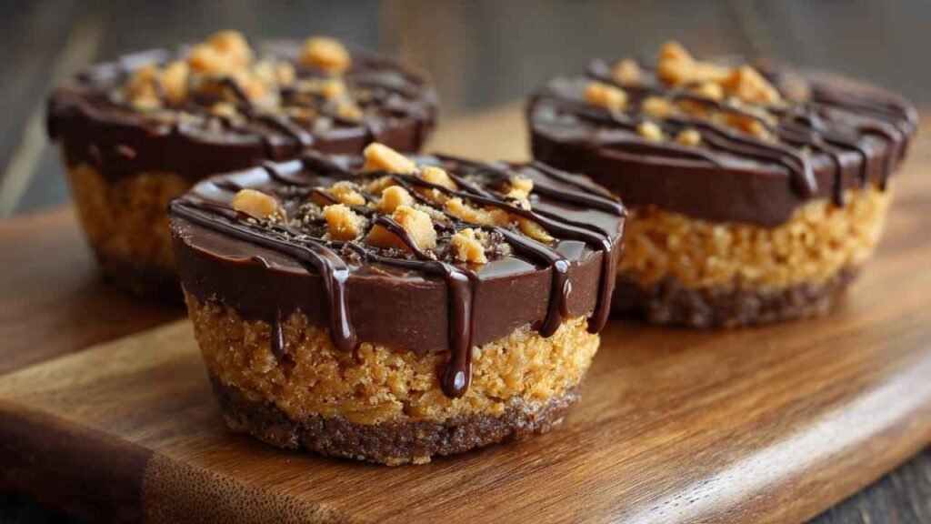 Easy Chocolate Peanut Butter Rice Krispie Cups
