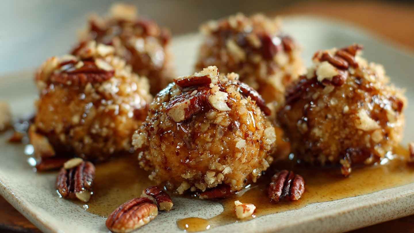 Savory Pecan Crunch Glazed Bites