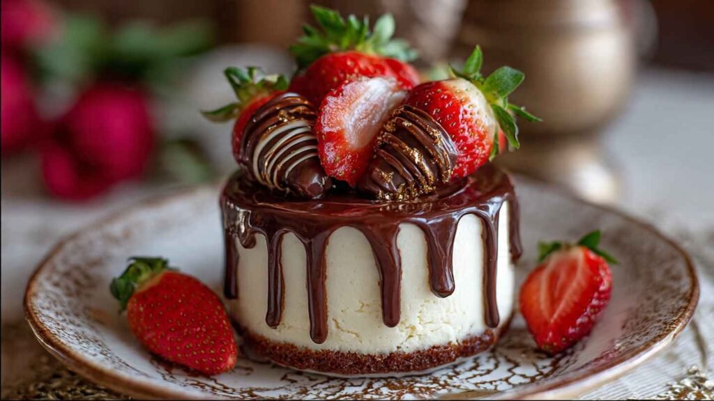 Chocolate Dipped Strawberry Cheesecake recipe