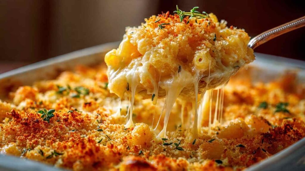 homemade baked mac and cheese