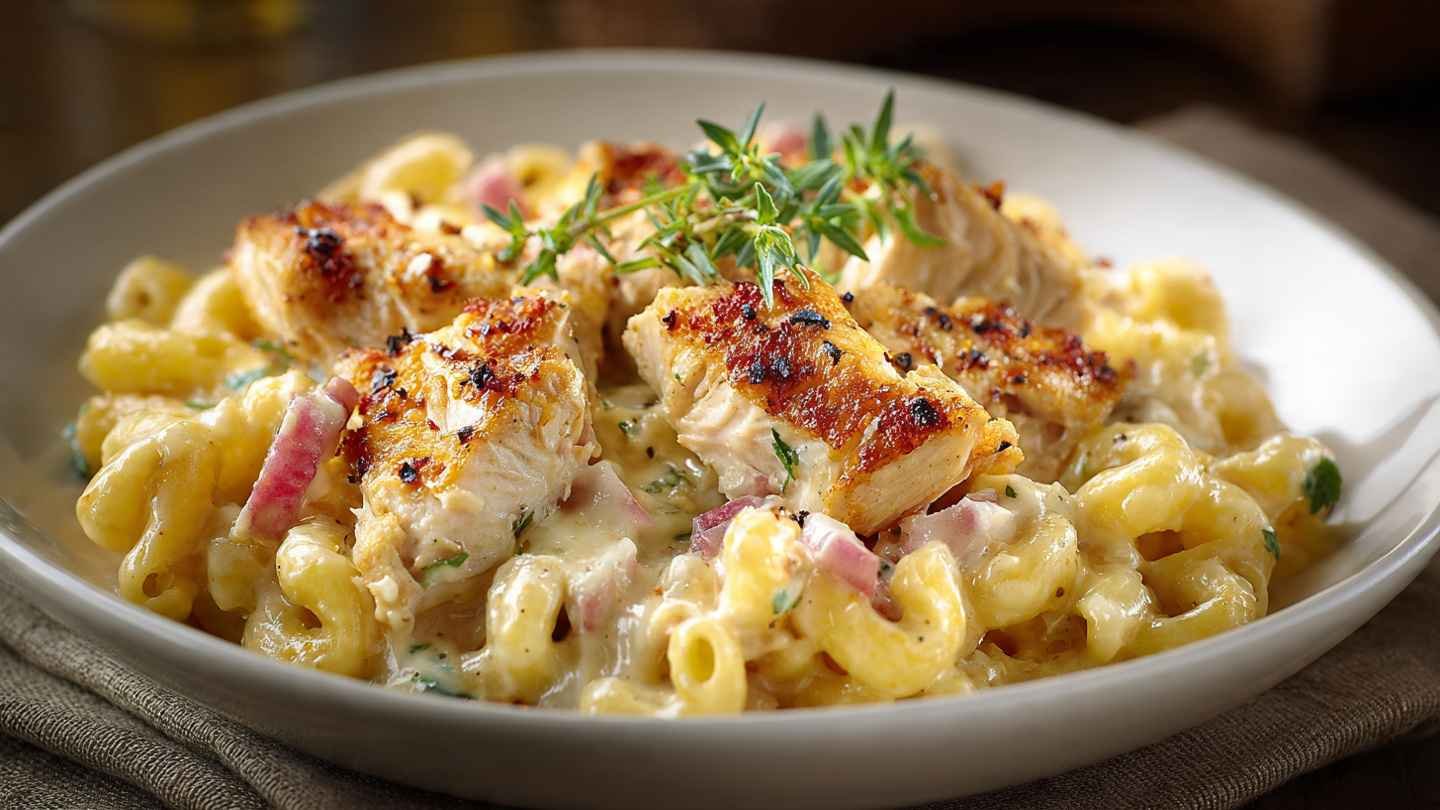 Honey pepper chicken mac and cheese recipe