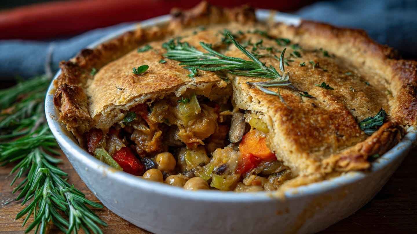 Chickpea Pot Pie with Herbed Crust