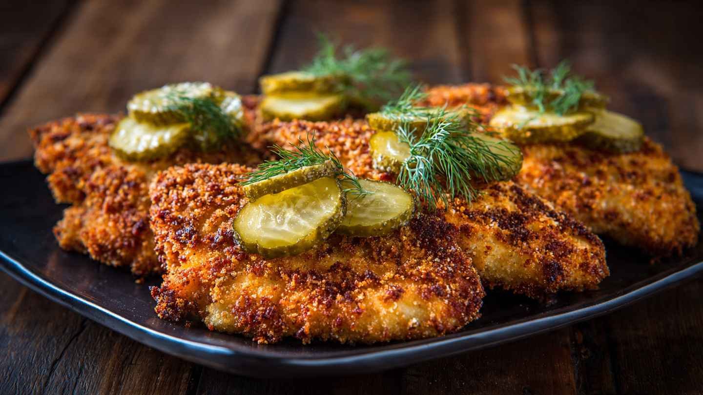 Crispy Dill Pickle Parmesan Chicken