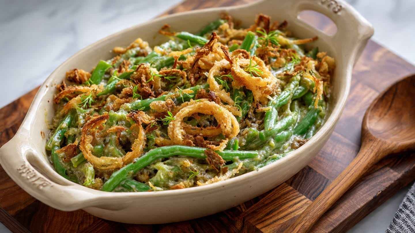 Easy Vegan Green Bean Casserole