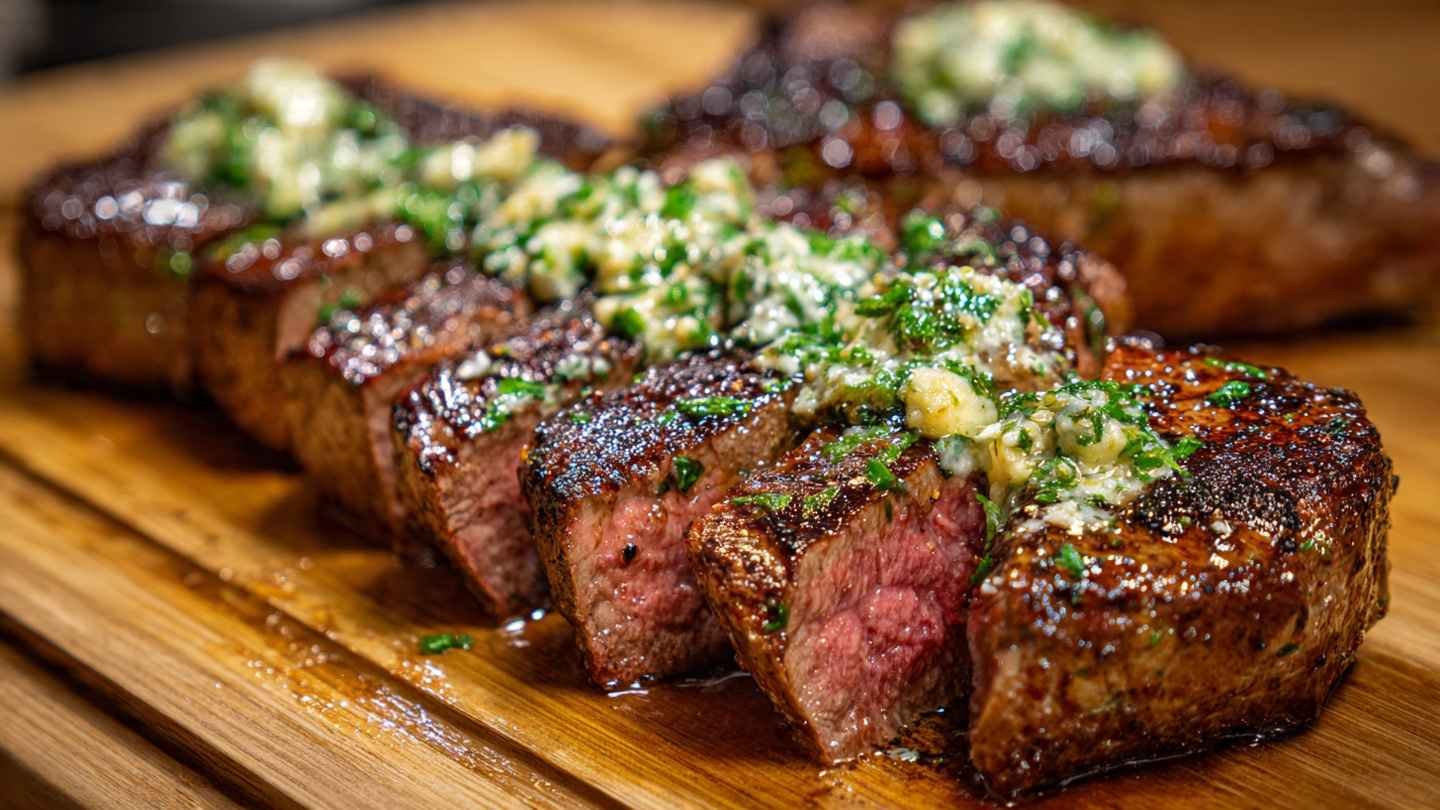 Garlic Butter Steak with Parmesan Cream Sauce