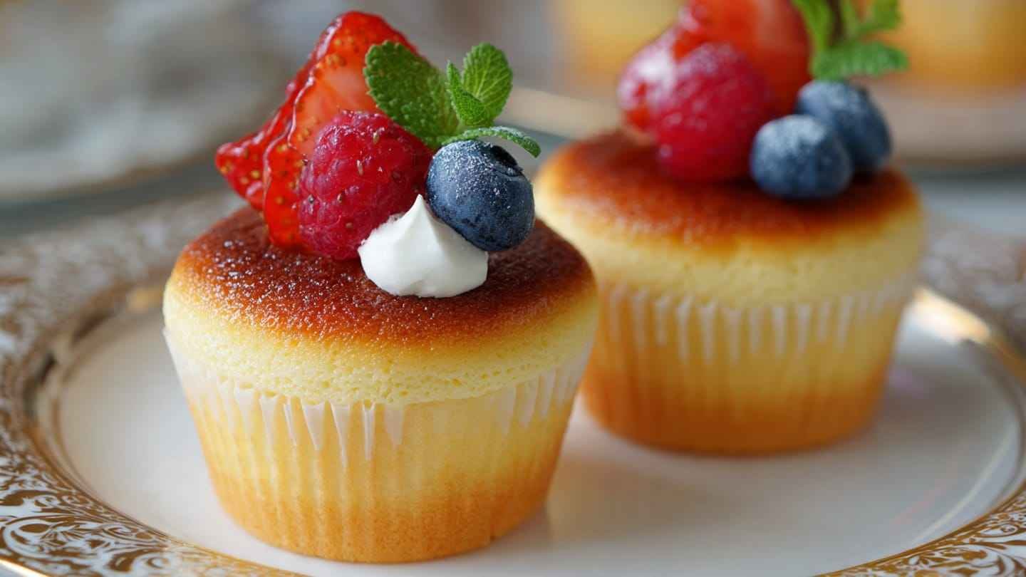 Japanese Cotton Cheesecake Cupcake