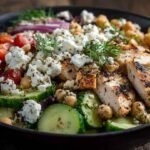 Greek Chickpea Chicken Bowl