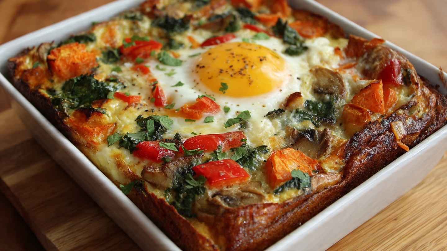 High Protein Vegetable Breakfast Bake