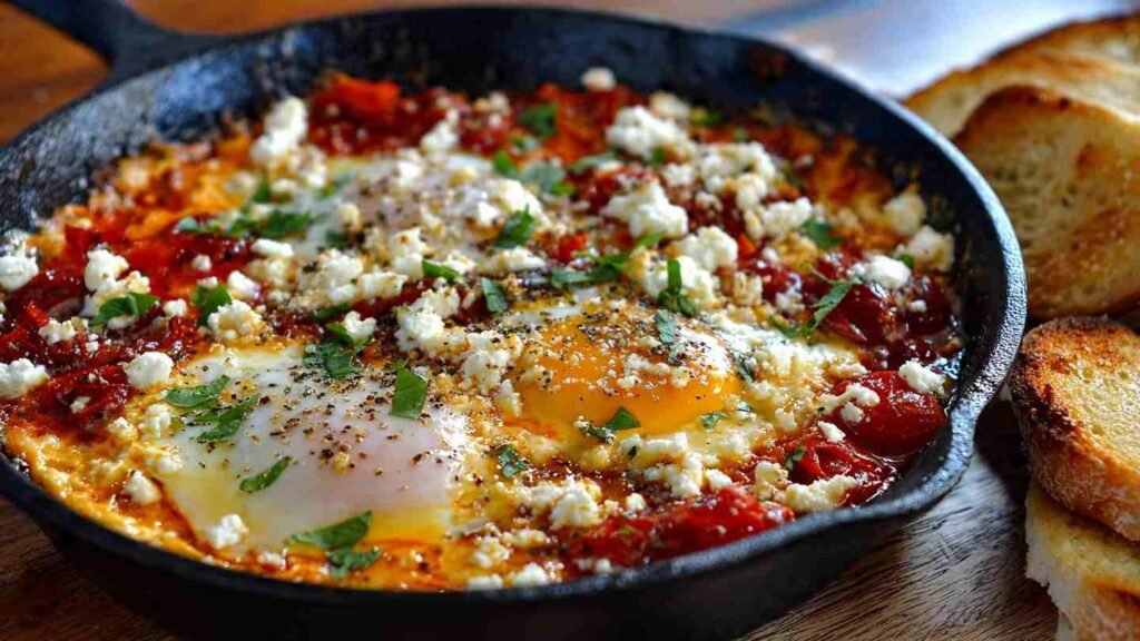 Baked Feta Eggs