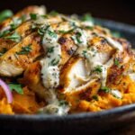 Maple Dijon Chicken Sweet Potato Bowls