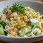 Street Corn Creamy Cucumber Chicken Salad