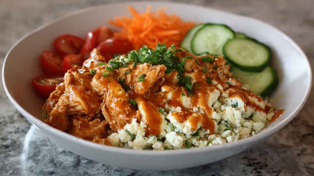 Buffalo Chicken Cottage Cheese Bowl