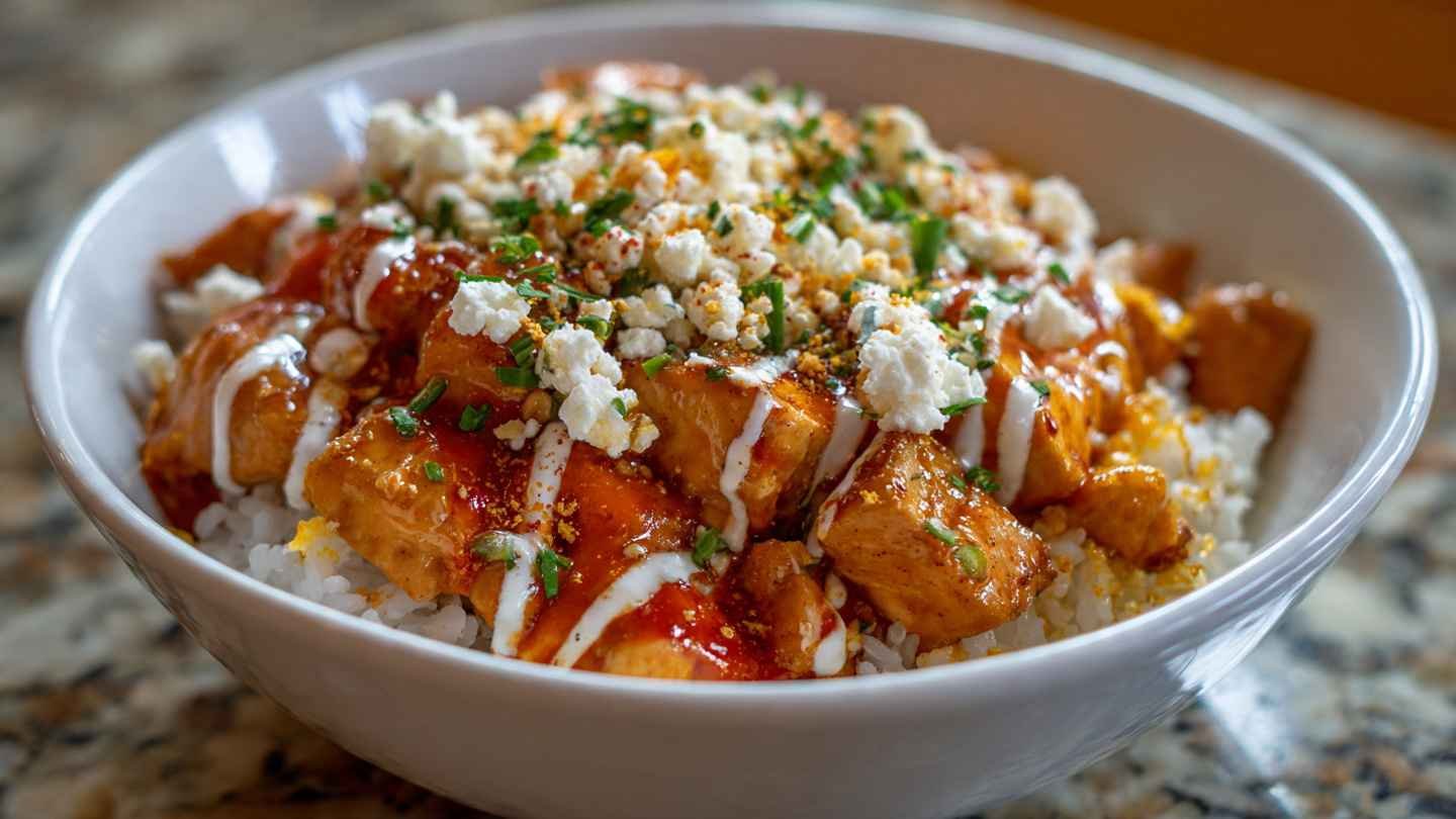 Buffalo Chicken Cottage Cheese Bowl