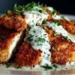 Crispy Parmesan Chicken with Garlic Sauce