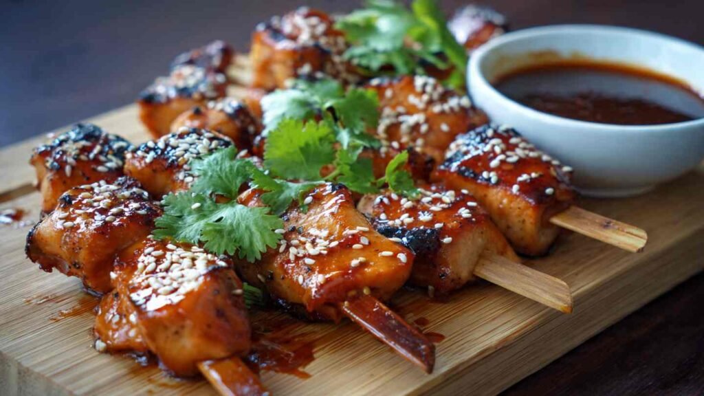 Grilled Maple Sriracha Chicken Bites