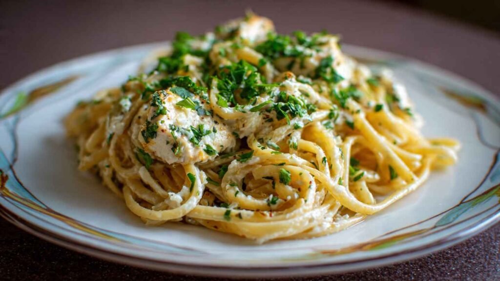 High Protein Garlic Parmesan Pasta