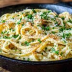 High Protein Garlic Parmesan Pasta
