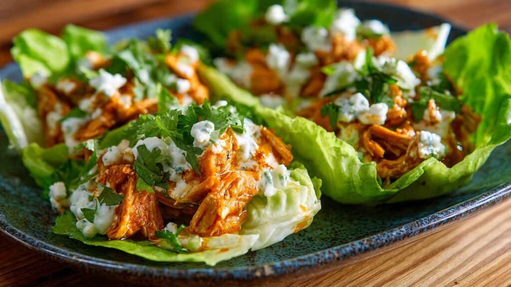 Buffalo Chicken Lettuce Wraps