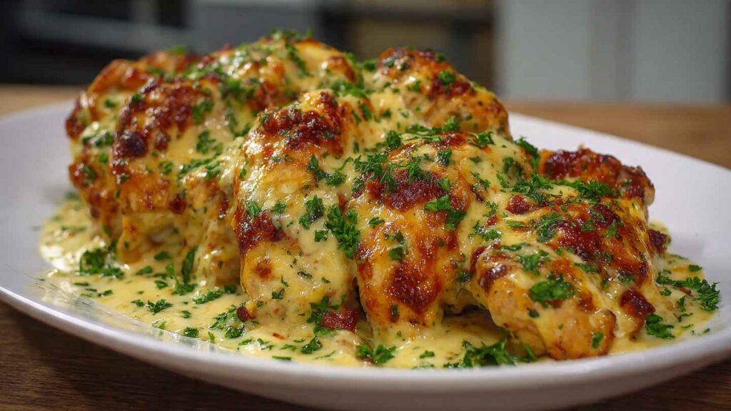 Low Carb Cheesy Garlic Chicken