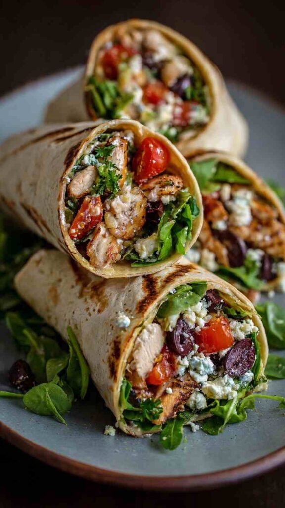 Mediterranean Chicken Wraps