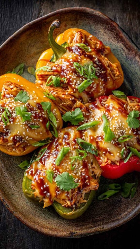 Teriyaki Chicken Stuffed Peppers