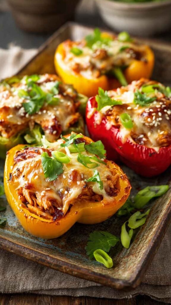 Teriyaki Chicken Stuffed Peppers