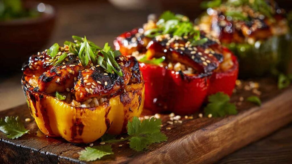 Teriyaki Chicken Stuffed Peppers